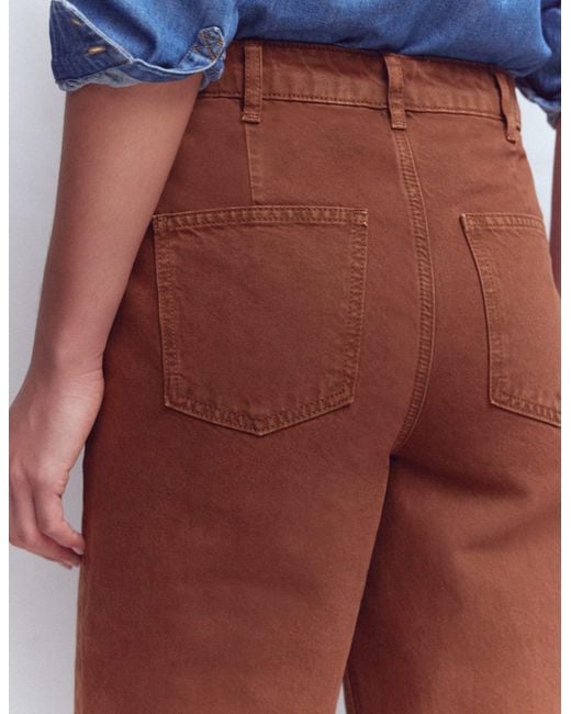 Boden Multicolor Exposed Button Straight Jeans