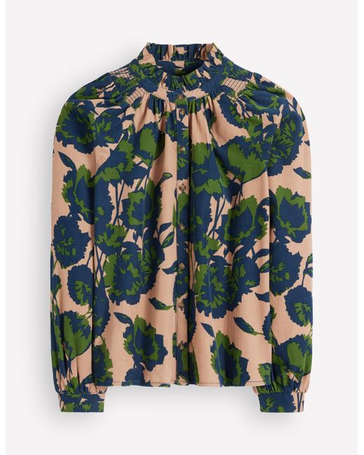 Boden Blue Erica Frill Cord Top