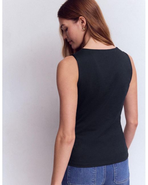 Boden Blue Supersoft V Neck Trim Vest