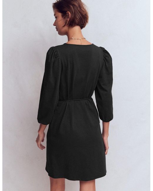 Boden Black Cary V-Neck Short Dress