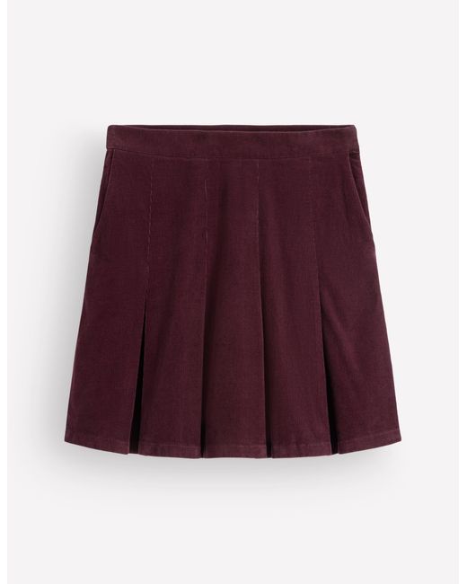 Boden Red Flippy Cord Skirt