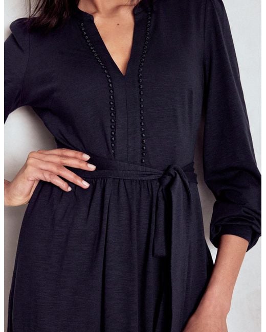 Boden Blue Naomi Long Sleeve Jersey Dress