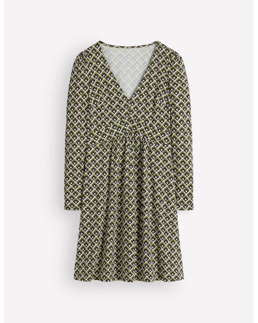 Boden Green Briony Jersey Short Dress