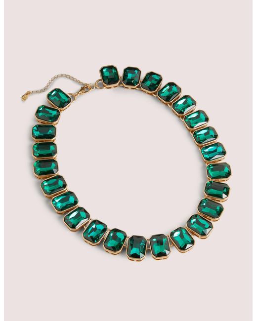 Boden Green Chunky Jewelled Necklace