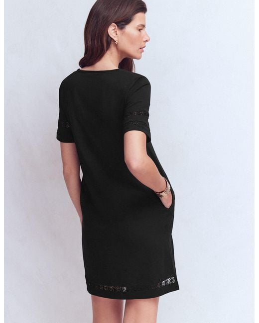 Boden Black Hattie Jersey T-Shirt Dress