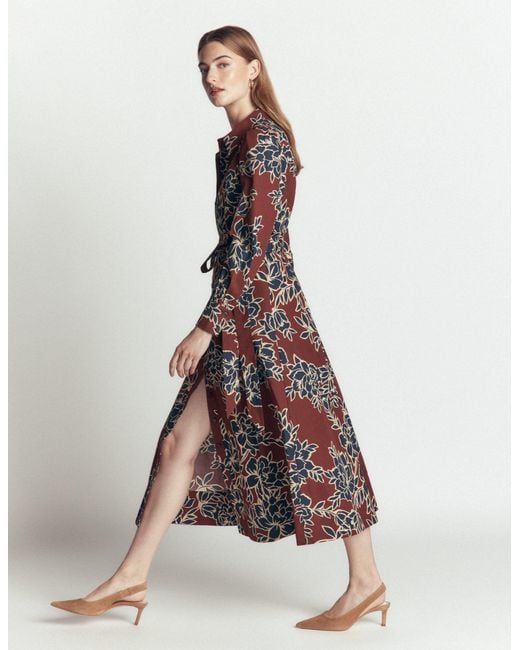 Boden White Maeve Cotton Midi Shirt Dress