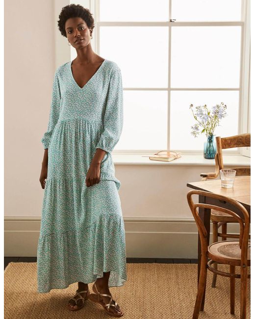 Boden Blouson Sleeve Maxi Dress in 