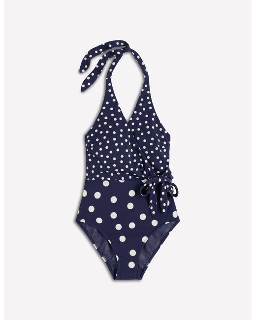 Boden Blue Tilos Tie Side Swimsuit
