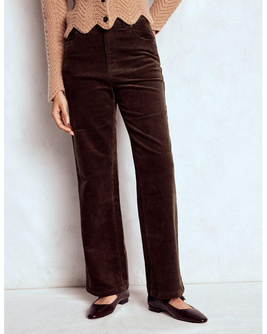 Boden White Cord-Jeans Mit Geradem, Weitem Bein Im Five-Pocket-Design