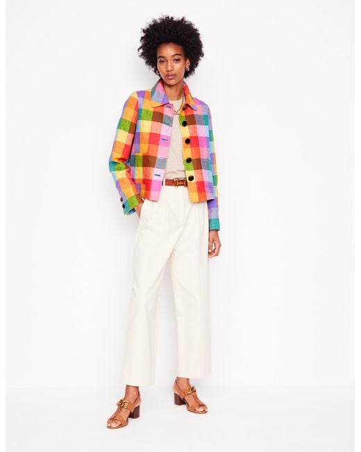 Boden Red Knightsbridge Linen Jacket