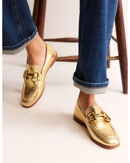 Boden Natural Iris Snaffle Loafers