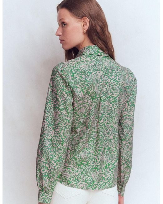 Boden Green Cara Cotton Shirt