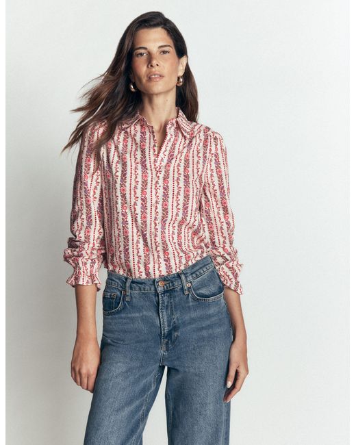 Boden White Cotton Top