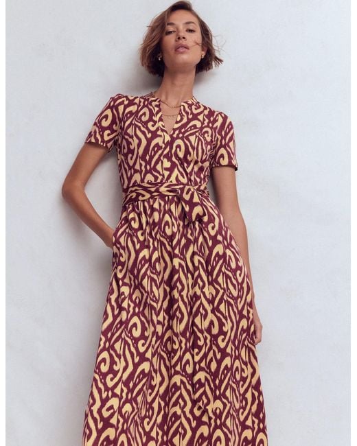 Boden White Naomi Jersey Midi Dress