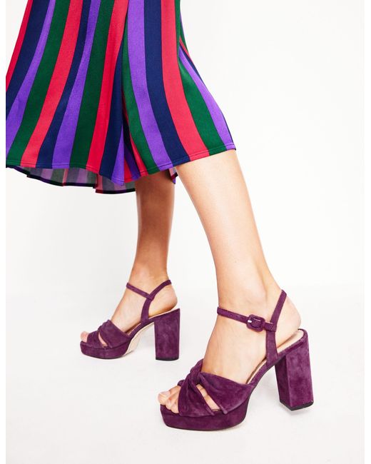 Boden Pink Twist Front Platform Sandals