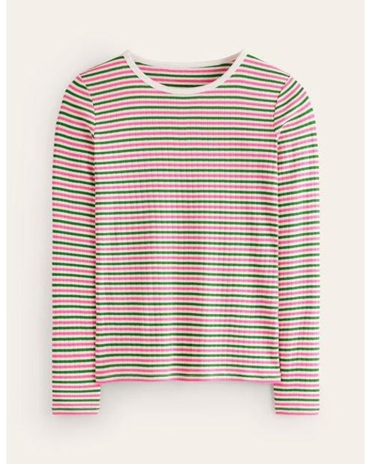 Boden Multicolor Anna Rib Long Sleeve T-Shirt