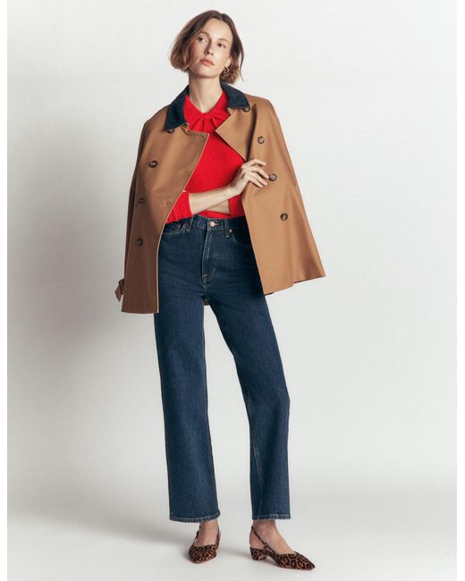 Boden Red Bow Neck Knitted Jumper