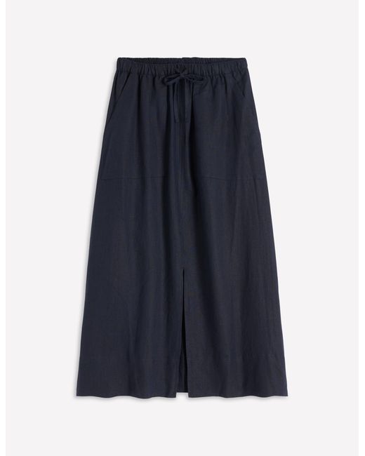Boden Blue Layla Linen Skirt