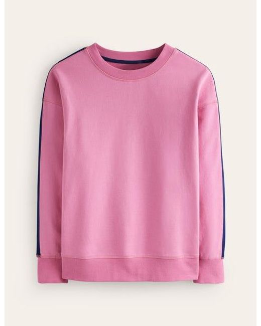 Boden Pink Drop Shoulder Sweatshirt