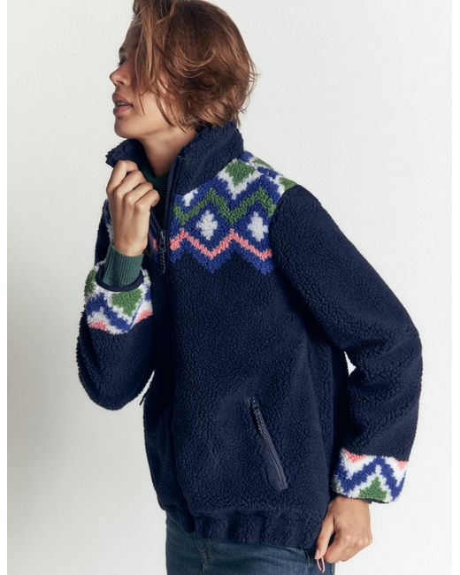 Boden Blue Alnwick Borg Jacket