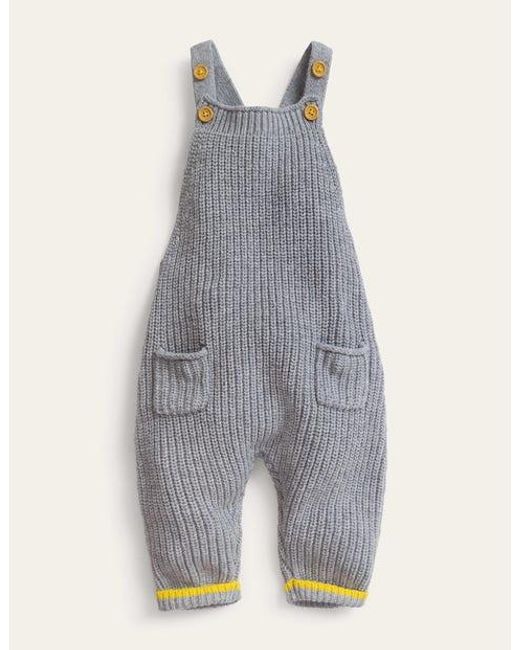 Boden Gray Knitted Dungarees Baby
