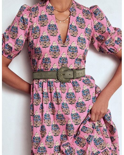Boden Gray Covered Whipstitch Belt