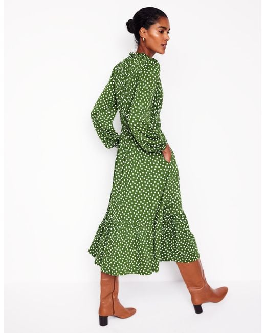 Boden Green Rosamund Jersey Midi Tea Dress