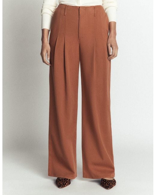 Boden White Mayfair Pleat Detail Trousers