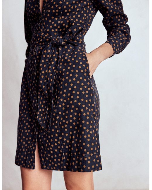 Boden Black Bre Cord Short Dress