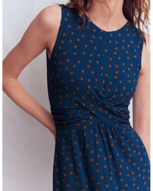 Boden Blue Zara Cross Waist Jersey Dress