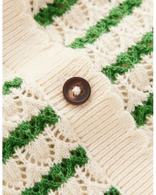 Boden Green Dot Pointelle Cardigan