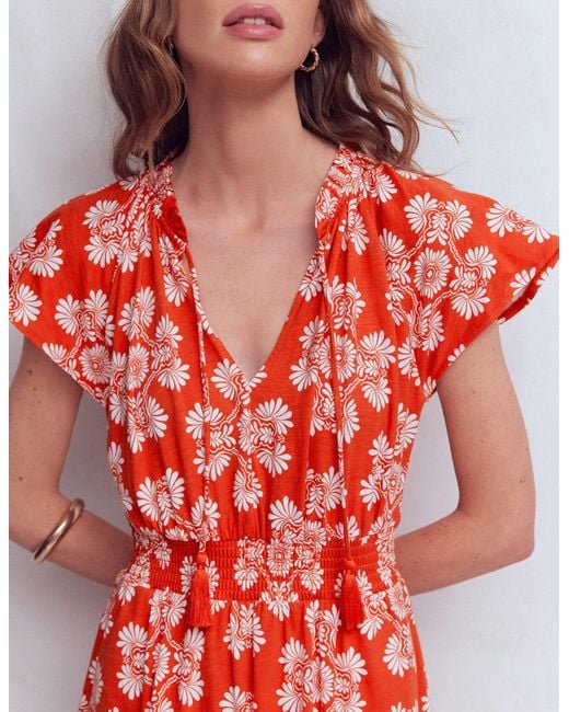 Boden Tala Tiered Jersey Maxi Dress