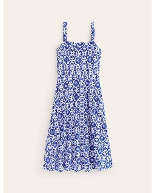 Boden Blue Bridget Midi-Kleid Aus Ponte Damen