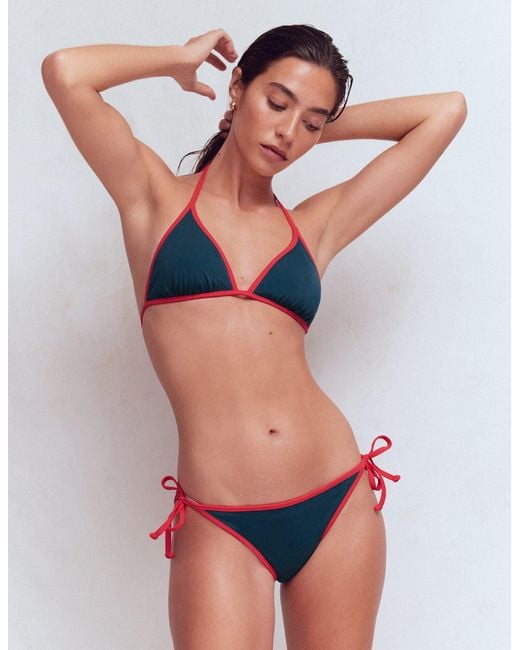Boden Red Symi Reversible Bikini Bottoms