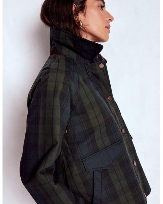 Boden Blue Raglan Wax Jacket