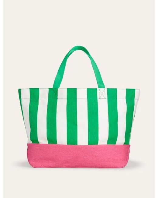 Boden Green Relaxed Canvas Tote Bag