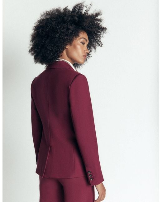 Boden Red Stamford Ponte Blazer