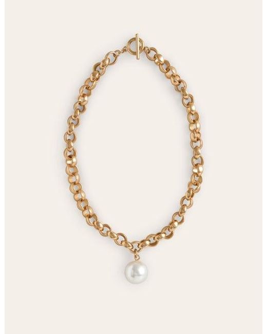 Boden Natural Chunky Faux Pearl Necklace
