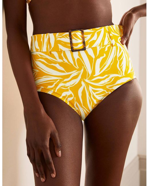 Boden Synthetik Kythira bikinihose mit gürtel yel in Gelb | Lyst DE