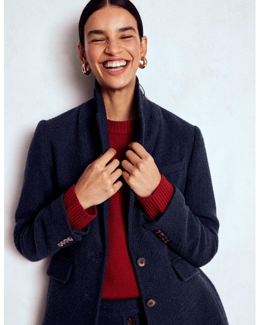 Boden Blue Stamford Texture Blazer