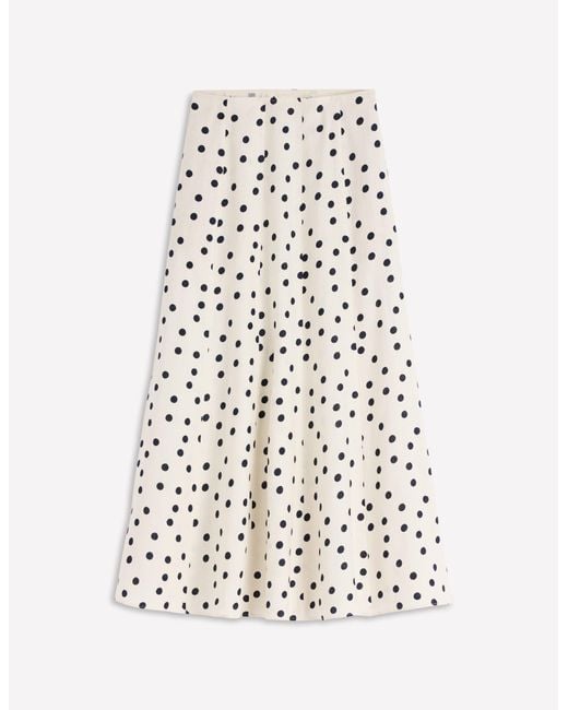 Boden White Miriam Linen Maxi Skirt