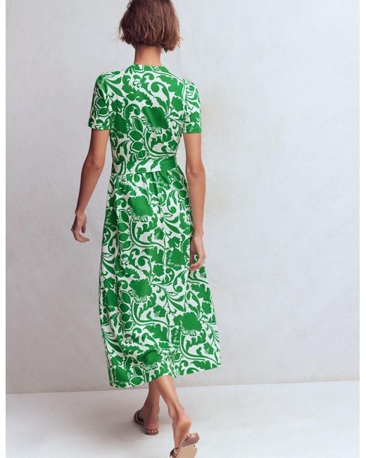 Boden Green Naomi Jersey Midi Dress