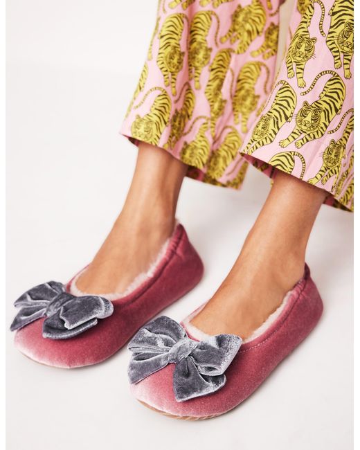 Boden Bow Slipperspink