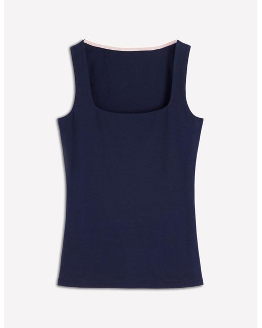 Boden Blue Brooke Double Layer Tank Top