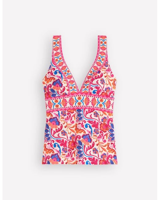 Boden Red Porto Tankini Top