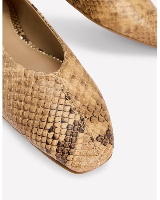 Boden Natural High Cut Stitch Detail Flats
