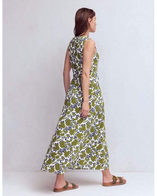 Boden Green Delphine Midi Jersey Dress