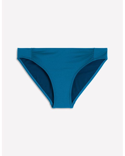 Boden Blue Classic Ruched Bikini Bottoms