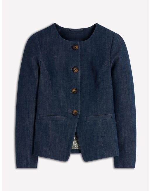 Boden Blue Hampstead Cotton Twill Blazer
