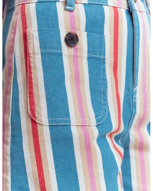 Boden White Primrose Denim Shorts